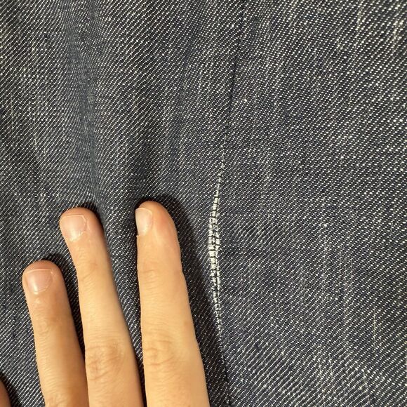 Banana Republic 100% Linen Blazer Women's 2 Blue Single Button Lightweight - Picture 8 of 9